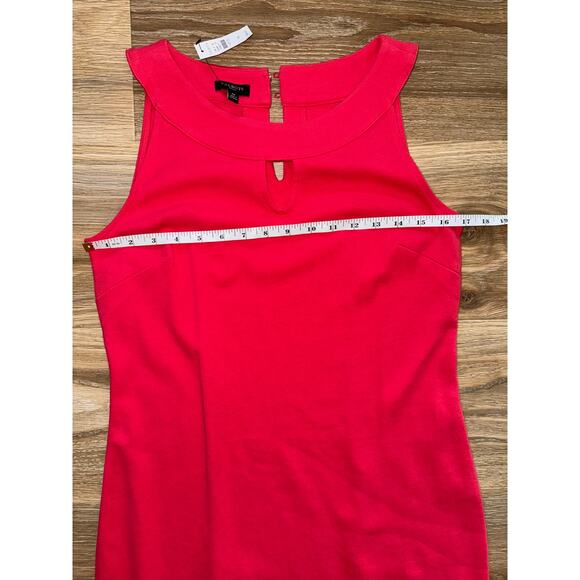 Talbots Keyhole Sheath Midi Dress Coral - Size Small Petite - OB - Picture 9 of 12
